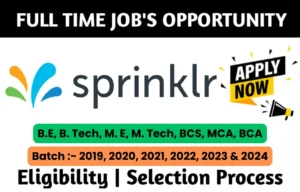 Sprinklr Recruitment Drive 2024