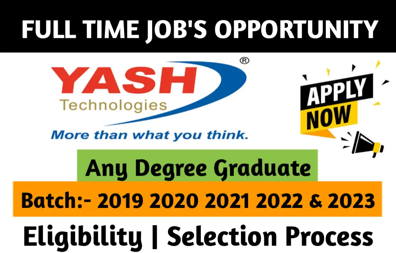 Yash Technologies Off Campus 2023