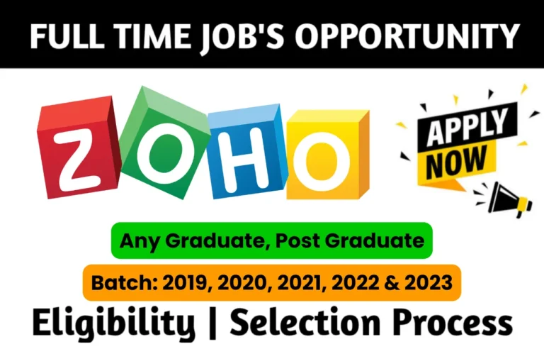 Zoho Off Campus Drive 2023