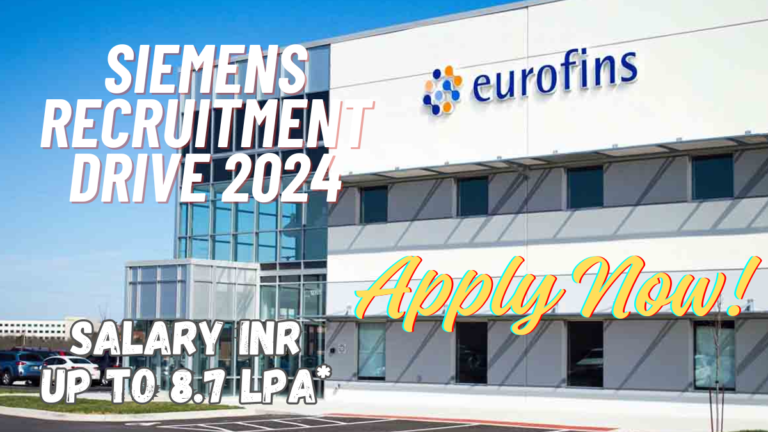 Eurofins Recruitment Drive 2024