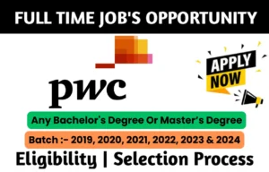 PwC Recruitment Drive 2024