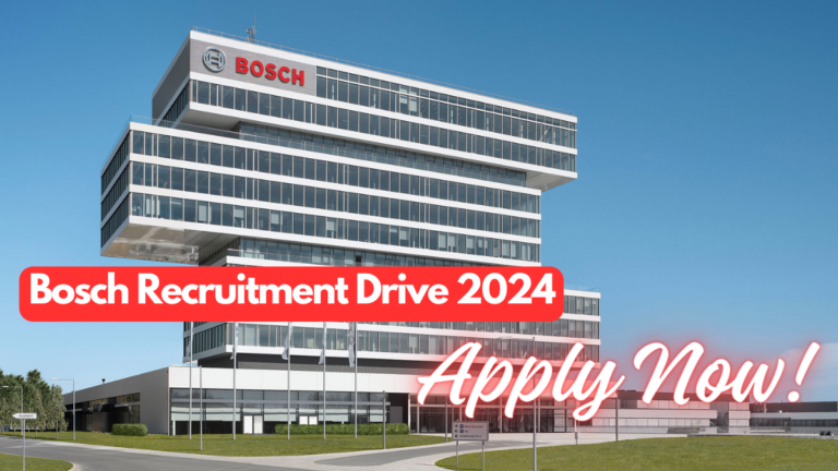 Bosch Recruitment Drive 2024